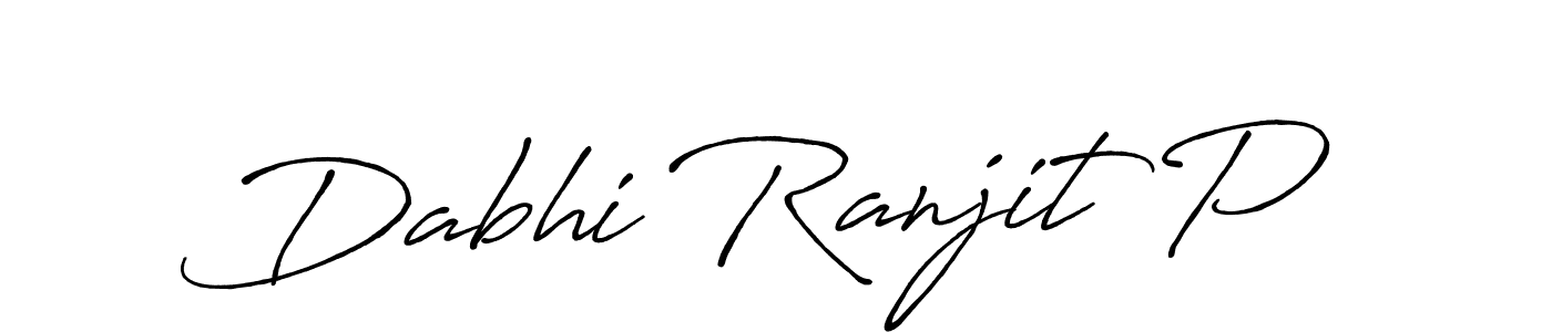 Dabhi Ranjit P stylish signature style. Best Handwritten Sign (Antro_Vectra_Bolder) for my name. Handwritten Signature Collection Ideas for my name Dabhi Ranjit P. Dabhi Ranjit P signature style 7 images and pictures png