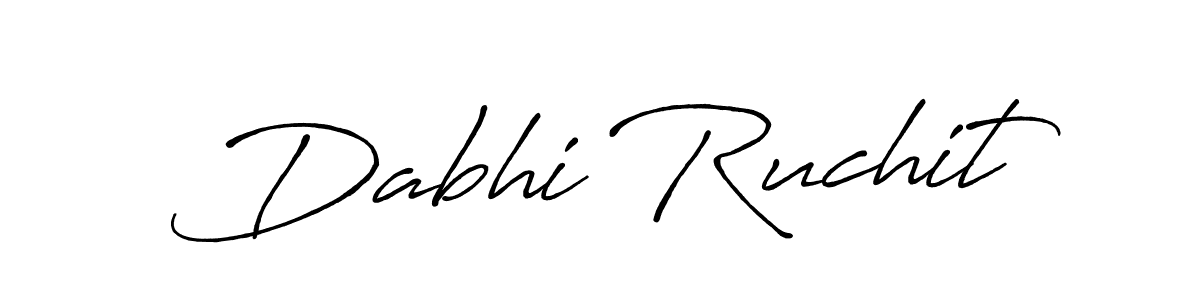 It looks lik you need a new signature style for name Dabhi Ruchit. Design unique handwritten (Antro_Vectra_Bolder) signature with our free signature maker in just a few clicks. Dabhi Ruchit signature style 7 images and pictures png