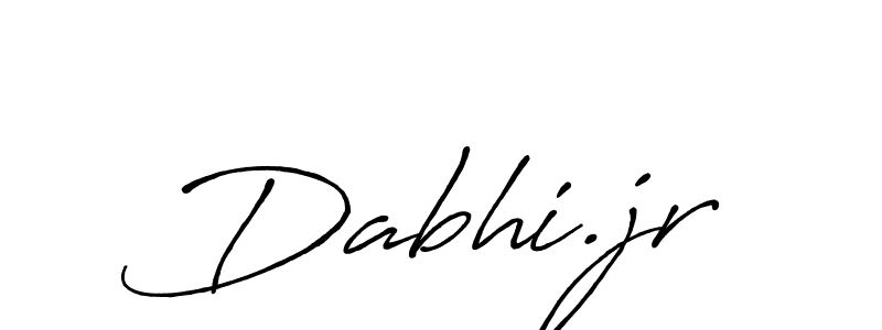 It looks lik you need a new signature style for name Dabhi.jr. Design unique handwritten (Antro_Vectra_Bolder) signature with our free signature maker in just a few clicks. Dabhi.jr signature style 7 images and pictures png