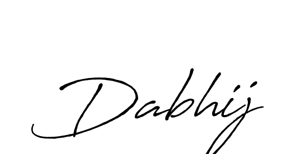 Use a signature maker to create a handwritten signature online. With this signature software, you can design (Antro_Vectra_Bolder) your own signature for name Dabhij. Dabhij signature style 7 images and pictures png