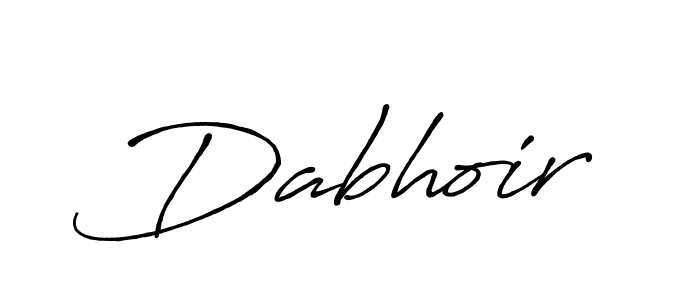 How to make Dabhoir name signature. Use Antro_Vectra_Bolder style for creating short signs online. This is the latest handwritten sign. Dabhoir signature style 7 images and pictures png