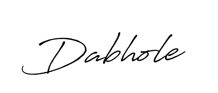 Also we have Dabhole name is the best signature style. Create professional handwritten signature collection using Antro_Vectra_Bolder autograph style. Dabhole signature style 7 images and pictures png