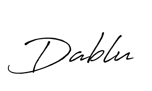 How to make Dablu signature? Antro_Vectra_Bolder is a professional autograph style. Create handwritten signature for Dablu name. Dablu signature style 7 images and pictures png