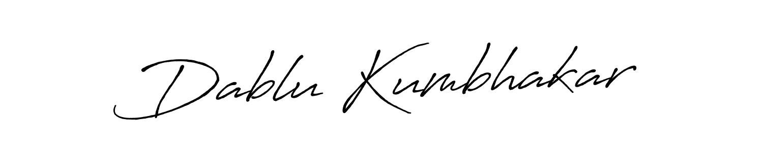 Similarly Antro_Vectra_Bolder is the best handwritten signature design. Signature creator online .You can use it as an online autograph creator for name Dablu Kumbhakar. Dablu Kumbhakar signature style 7 images and pictures png