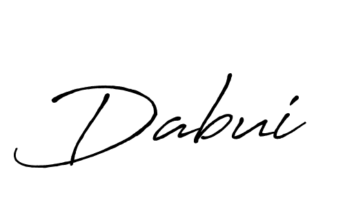 How to make Dabui signature? Antro_Vectra_Bolder is a professional autograph style. Create handwritten signature for Dabui name. Dabui signature style 7 images and pictures png