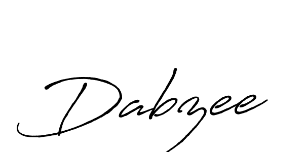 Design your own signature with our free online signature maker. With this signature software, you can create a handwritten (Antro_Vectra_Bolder) signature for name Dabzee. Dabzee signature style 7 images and pictures png