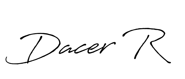 if you are searching for the best signature style for your name Dacer R. so please give up your signature search. here we have designed multiple signature styles  using Antro_Vectra_Bolder. Dacer R signature style 7 images and pictures png