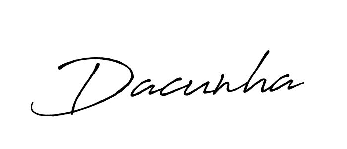 How to make Dacunha signature? Antro_Vectra_Bolder is a professional autograph style. Create handwritten signature for Dacunha name. Dacunha signature style 7 images and pictures png