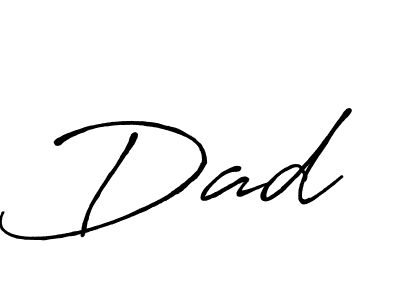 How to make Dad  name signature. Use Antro_Vectra_Bolder style for creating short signs online. This is the latest handwritten sign. Dad  signature style 7 images and pictures png