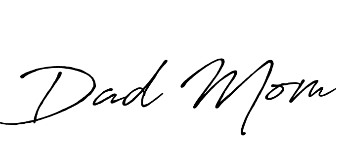 Antro_Vectra_Bolder is a professional signature style that is perfect for those who want to add a touch of class to their signature. It is also a great choice for those who want to make their signature more unique. Get Dad Mom name to fancy signature for free. Dad Mom signature style 7 images and pictures png