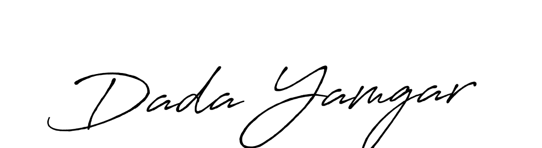 Create a beautiful signature design for name Dada Yamgar. With this signature (Antro_Vectra_Bolder) fonts, you can make a handwritten signature for free. Dada Yamgar signature style 7 images and pictures png
