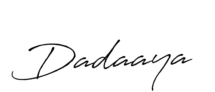 Use a signature maker to create a handwritten signature online. With this signature software, you can design (Antro_Vectra_Bolder) your own signature for name Dadaaya. Dadaaya signature style 7 images and pictures png
