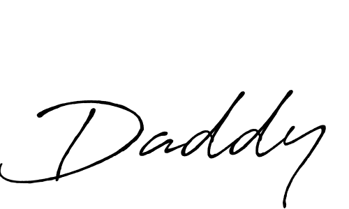 How to make Daddy signature? Antro_Vectra_Bolder is a professional autograph style. Create handwritten signature for Daddy name. Daddy signature style 7 images and pictures png