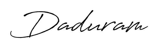 Get an exclusive digital autograph for Daduram. The Antro_Vectra_Bolder typeface captures the charm of real penmanship on paper. Daduram signature style 7 images and pictures png