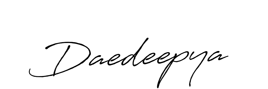 Create a beautiful signature design for name Daedeepya. With this signature (Antro_Vectra_Bolder) fonts, you can make a handwritten signature for free. Daedeepya signature style 7 images and pictures png