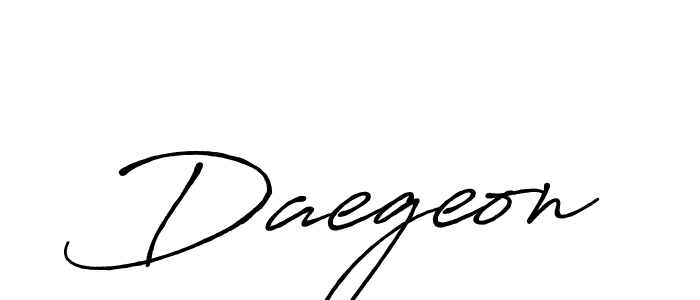 It looks lik you need a new signature style for name Daegeon. Design unique handwritten (Antro_Vectra_Bolder) signature with our free signature maker in just a few clicks. Daegeon signature style 7 images and pictures png