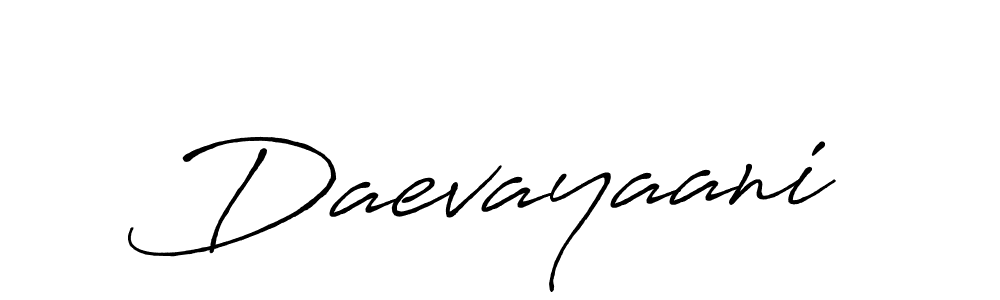 Use a signature maker to create a handwritten signature online. With this signature software, you can design (Antro_Vectra_Bolder) your own signature for name Daevayaani. Daevayaani signature style 7 images and pictures png