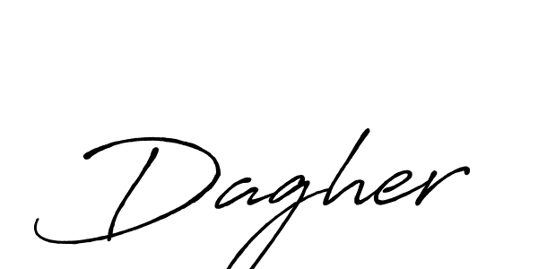 Dagher stylish signature style. Best Handwritten Sign (Antro_Vectra_Bolder) for my name. Handwritten Signature Collection Ideas for my name Dagher. Dagher signature style 7 images and pictures png