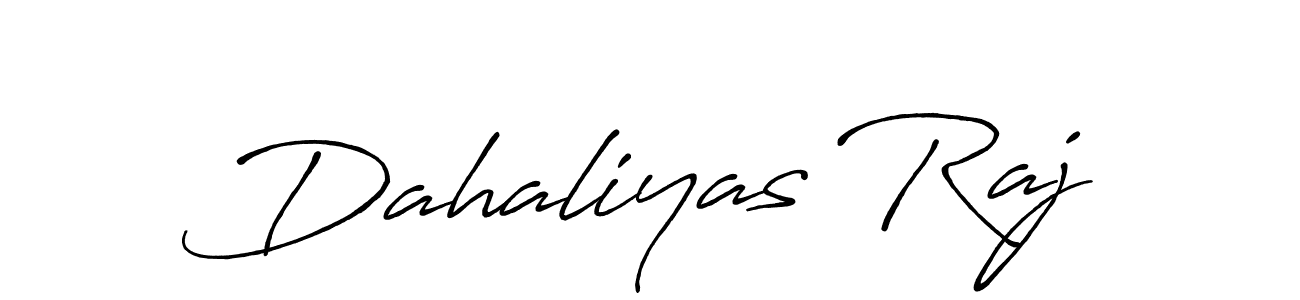 How to make Dahaliyas Raj name signature. Use Antro_Vectra_Bolder style for creating short signs online. This is the latest handwritten sign. Dahaliyas Raj signature style 7 images and pictures png