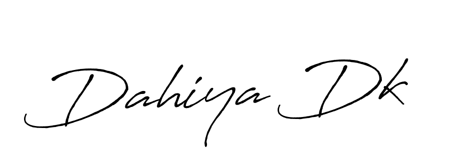 Use a signature maker to create a handwritten signature online. With this signature software, you can design (Antro_Vectra_Bolder) your own signature for name Dahiya Dk. Dahiya Dk signature style 7 images and pictures png
