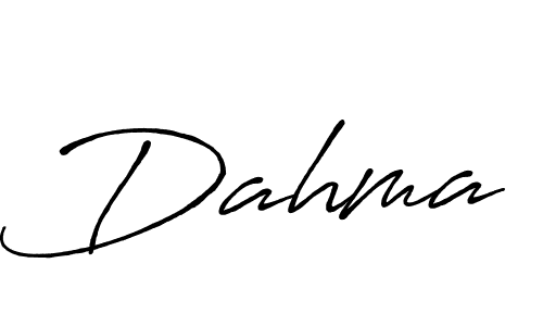 Use a signature maker to create a handwritten signature online. With this signature software, you can design (Antro_Vectra_Bolder) your own signature for name Dahma. Dahma signature style 7 images and pictures png