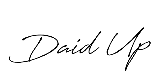 The best way (Antro_Vectra_Bolder) to make a short signature is to pick only two or three words in your name. The name Daid Up include a total of six letters. For converting this name. Daid Up signature style 7 images and pictures png