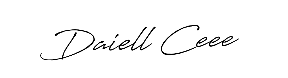 Use a signature maker to create a handwritten signature online. With this signature software, you can design (Antro_Vectra_Bolder) your own signature for name Daiell Ceee. Daiell Ceee signature style 7 images and pictures png