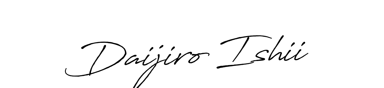 Also we have Daijiro Ishii name is the best signature style. Create professional handwritten signature collection using Antro_Vectra_Bolder autograph style. Daijiro Ishii signature style 7 images and pictures png