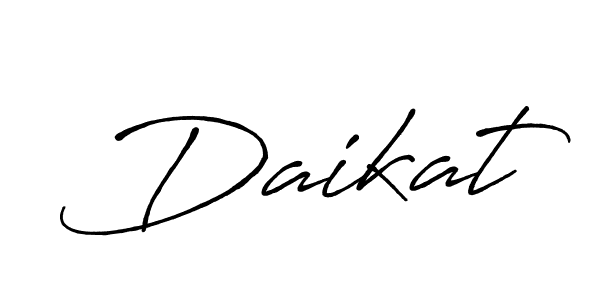 The best way (Antro_Vectra_Bolder) to make a short signature is to pick only two or three words in your name. The name Daikat include a total of six letters. For converting this name. Daikat signature style 7 images and pictures png