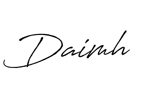 You should practise on your own different ways (Antro_Vectra_Bolder) to write your name (Daimh) in signature. don't let someone else do it for you. Daimh signature style 7 images and pictures png