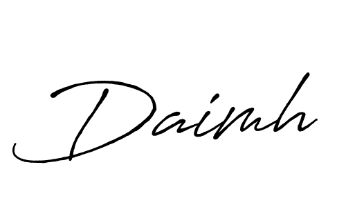 Use a signature maker to create a handwritten signature online. With this signature software, you can design (Antro_Vectra_Bolder) your own signature for name Daimh. Daimh signature style 7 images and pictures png