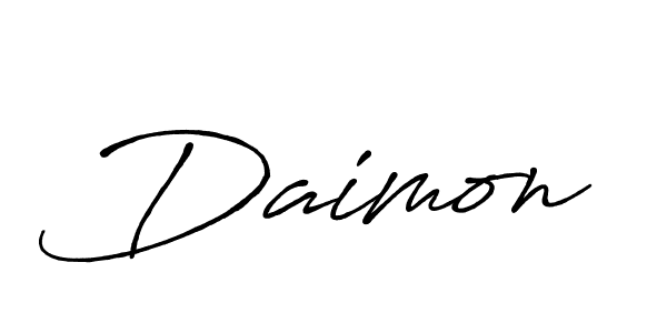 Daimon stylish signature style. Best Handwritten Sign (Antro_Vectra_Bolder) for my name. Handwritten Signature Collection Ideas for my name Daimon. Daimon signature style 7 images and pictures png