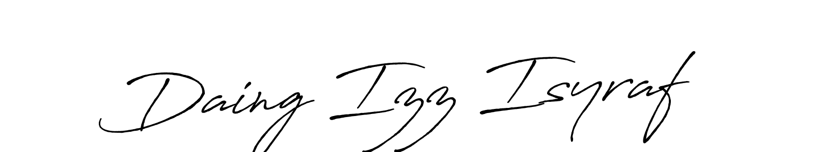 Make a beautiful signature design for name Daing Izz Isyraf. Use this online signature maker to create a handwritten signature for free. Daing Izz Isyraf signature style 7 images and pictures png