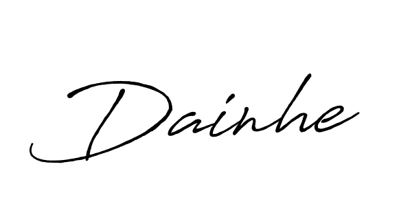 How to make Dainhe name signature. Use Antro_Vectra_Bolder style for creating short signs online. This is the latest handwritten sign. Dainhe signature style 7 images and pictures png