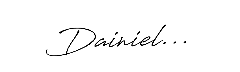 The best way (Antro_Vectra_Bolder) to make a short signature is to pick only two or three words in your name. The name Dainiel... include a total of six letters. For converting this name. Dainiel... signature style 7 images and pictures png