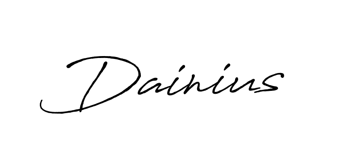 Also we have Dainius name is the best signature style. Create professional handwritten signature collection using Antro_Vectra_Bolder autograph style. Dainius signature style 7 images and pictures png