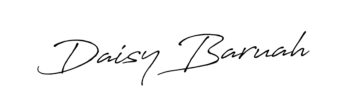 How to make Daisy Baruah name signature. Use Antro_Vectra_Bolder style for creating short signs online. This is the latest handwritten sign. Daisy Baruah signature style 7 images and pictures png