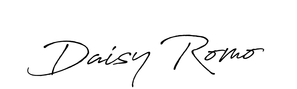 Use a signature maker to create a handwritten signature online. With this signature software, you can design (Antro_Vectra_Bolder) your own signature for name Daisy Romo. Daisy Romo signature style 7 images and pictures png