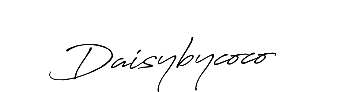 Use a signature maker to create a handwritten signature online. With this signature software, you can design (Antro_Vectra_Bolder) your own signature for name Daisybycoco. Daisybycoco signature style 7 images and pictures png