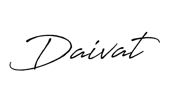 Make a beautiful signature design for name Daivat. With this signature (Antro_Vectra_Bolder) style, you can create a handwritten signature for free. Daivat signature style 7 images and pictures png