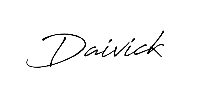Make a beautiful signature design for name Daivick. With this signature (Antro_Vectra_Bolder) style, you can create a handwritten signature for free. Daivick signature style 7 images and pictures png