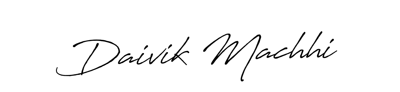 Also You can easily find your signature by using the search form. We will create Daivik Machhi name handwritten signature images for you free of cost using Antro_Vectra_Bolder sign style. Daivik Machhi signature style 7 images and pictures png