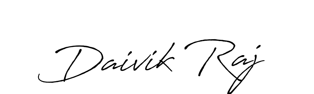 Create a beautiful signature design for name Daivik Raj. With this signature (Antro_Vectra_Bolder) fonts, you can make a handwritten signature for free. Daivik Raj signature style 7 images and pictures png