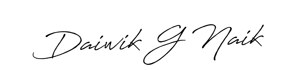 Also You can easily find your signature by using the search form. We will create Daiwik G Naik name handwritten signature images for you free of cost using Antro_Vectra_Bolder sign style. Daiwik G Naik signature style 7 images and pictures png