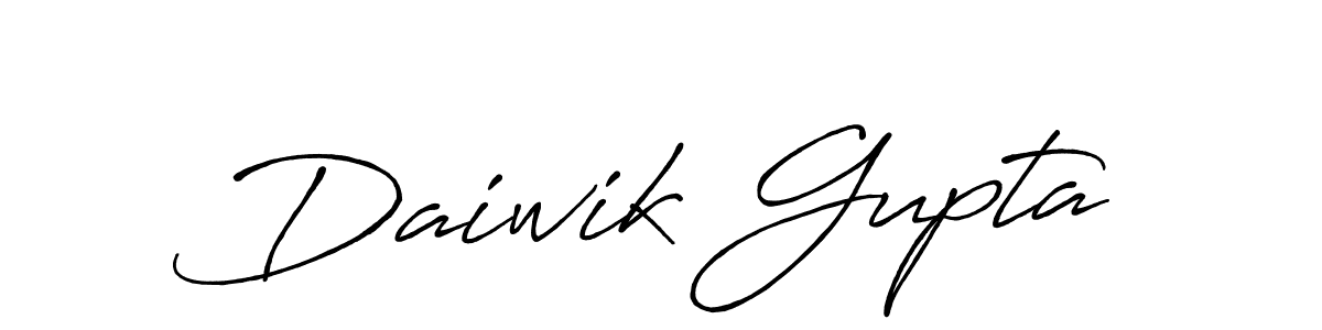 Design your own signature with our free online signature maker. With this signature software, you can create a handwritten (Antro_Vectra_Bolder) signature for name Daiwik Gupta. Daiwik Gupta signature style 7 images and pictures png