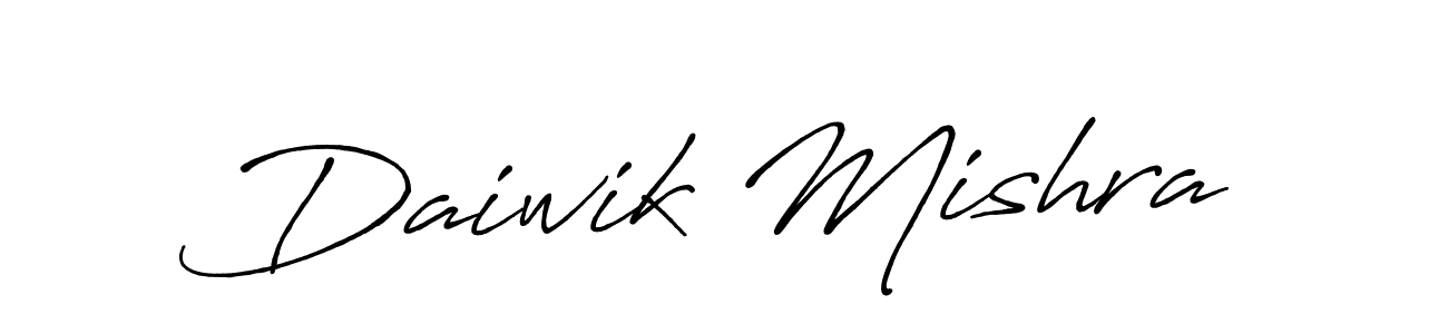 Similarly Antro_Vectra_Bolder is the best handwritten signature design. Signature creator online .You can use it as an online autograph creator for name Daiwik Mishra. Daiwik Mishra signature style 7 images and pictures png