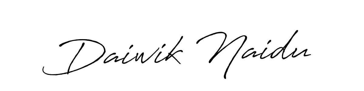 Use a signature maker to create a handwritten signature online. With this signature software, you can design (Antro_Vectra_Bolder) your own signature for name Daiwik Naidu. Daiwik Naidu signature style 7 images and pictures png