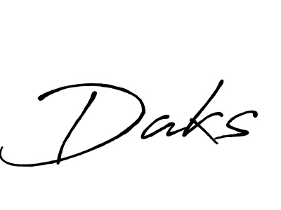 Create a beautiful signature design for name Daks. With this signature (Antro_Vectra_Bolder) fonts, you can make a handwritten signature for free. Daks signature style 7 images and pictures png