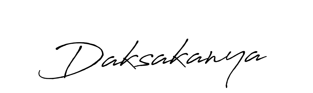 Make a beautiful signature design for name Daksakanya. With this signature (Antro_Vectra_Bolder) style, you can create a handwritten signature for free. Daksakanya signature style 7 images and pictures png