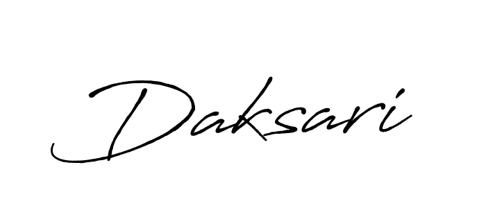 Make a beautiful signature design for name Daksari. With this signature (Antro_Vectra_Bolder) style, you can create a handwritten signature for free. Daksari signature style 7 images and pictures png